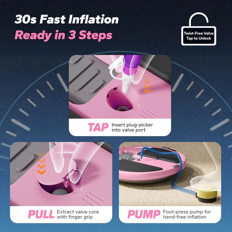 MERACH Half Exercise Balls Trainer Balance Ball Trainer 2-In-1 Yoga Ball with Resistance Bands & Game Mode Core Stability & Full-Body Home Fitness